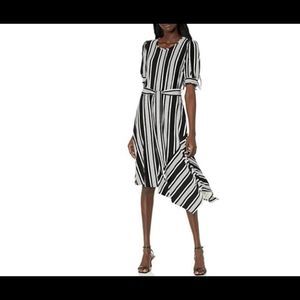 Karl Lagerfield Striped Dress. New With Tags. Black and White.